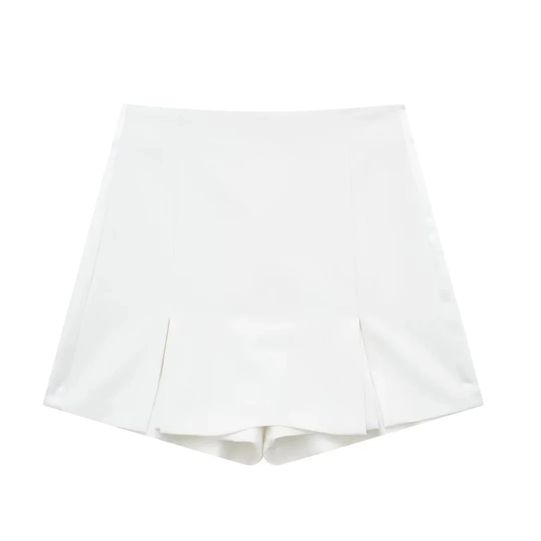 TRAFZA Summer Women Elegant White Top Front Button Corset Tube Top Strapless Sleeveless 2024 Fashion Y2k Female Chic Top