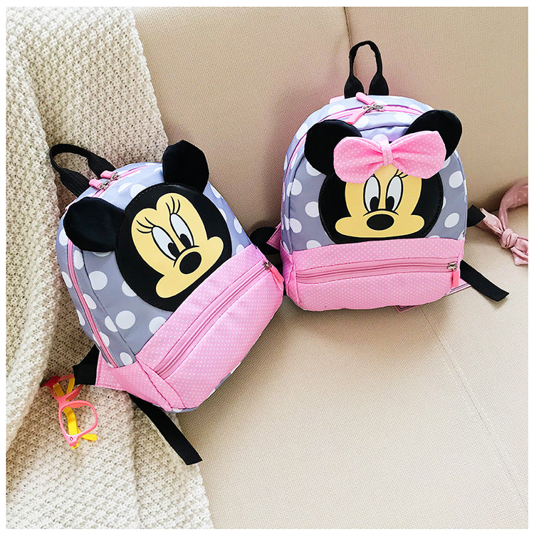 Disney Cartoon Backpack For Baby Boys Girls Minnie Mickey Mouse Children Lovely Schoolbag Kindergarten Schoolbag Kids Gift