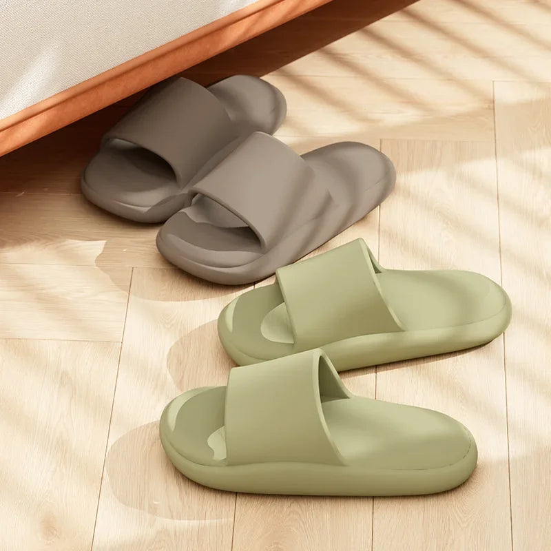 Women Cloud Summer Soft EVA Slippers Men Non-slip Home Indoor Outdoor Beach Sandals Unisex Couple Bedroom Bathroom Shoes