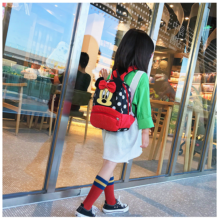 Disney Cartoon Backpack For Baby Boys Girls Minnie Mickey Mouse Children Lovely Schoolbag Kindergarten Schoolbag Kids Gift