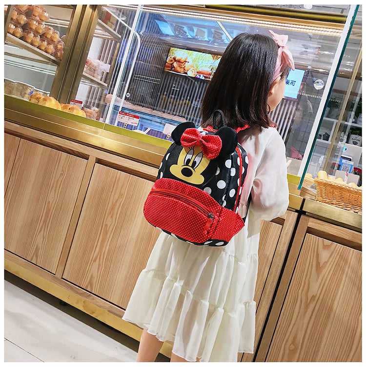 Disney Cartoon Backpack For Baby Boys Girls Minnie Mickey Mouse Children Lovely Schoolbag Kindergarten Schoolbag Kids Gift