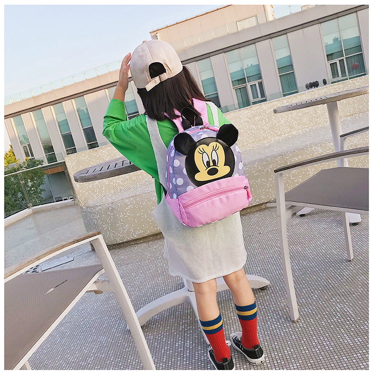 Disney Cartoon Backpack For Baby Boys Girls Minnie Mickey Mouse Children Lovely Schoolbag Kindergarten Schoolbag Kids Gift