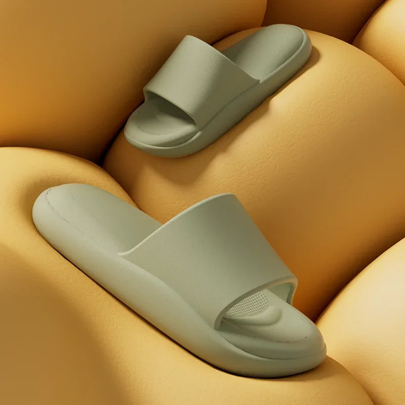 Women Cloud Summer Soft EVA Slippers Men Non-slip Home Indoor Outdoor Beach Sandals Unisex Couple Bedroom Bathroom Shoes