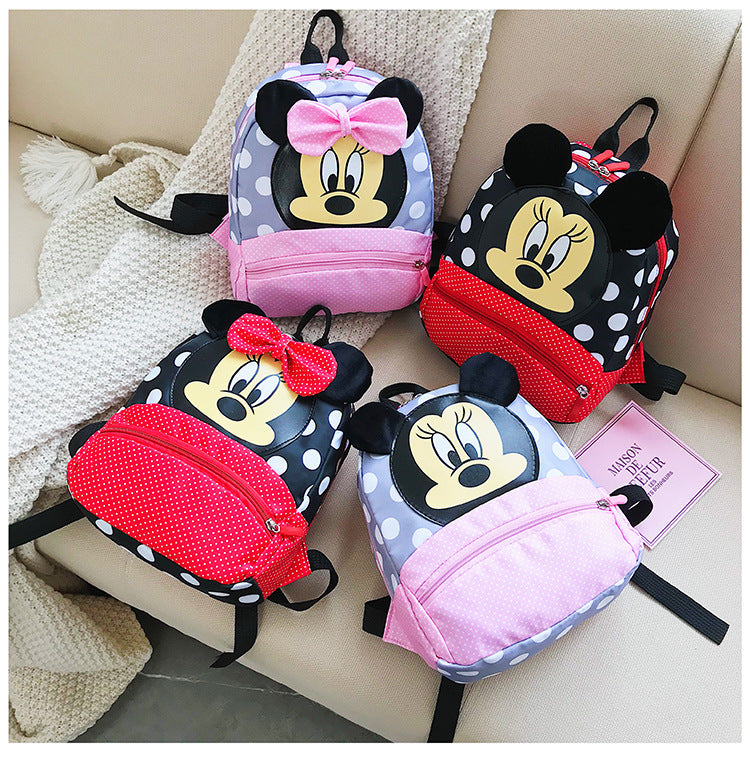 Disney Cartoon Backpack For Baby Boys Girls Minnie Mickey Mouse Children Lovely Schoolbag Kindergarten Schoolbag Kids Gift