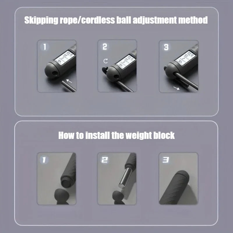 Jump rope for adults, cordless and countable fitness training jump rope,suitable for indoor and outdoor use,Christmas gift