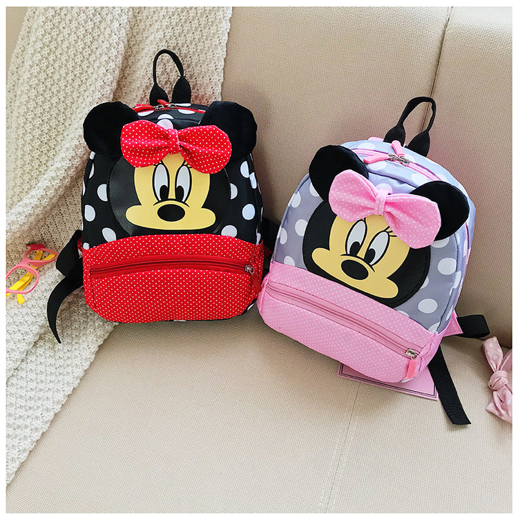 Disney Cartoon Backpack For Baby Boys Girls Minnie Mickey Mouse Children Lovely Schoolbag Kindergarten Schoolbag Kids Gift