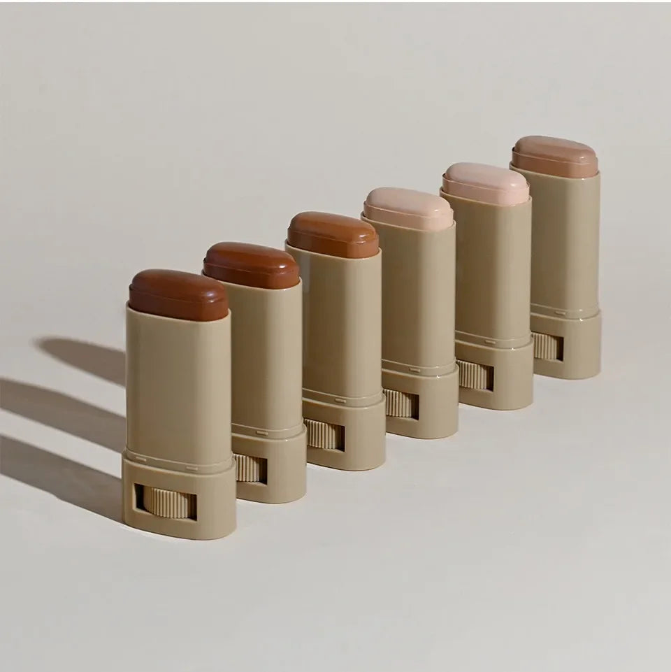 6Color Tinted Foundation Cream Stick Waterproof Lasting Oil-control Cover Acne Makeup Smooth Moisturize Concealer Serum Balm