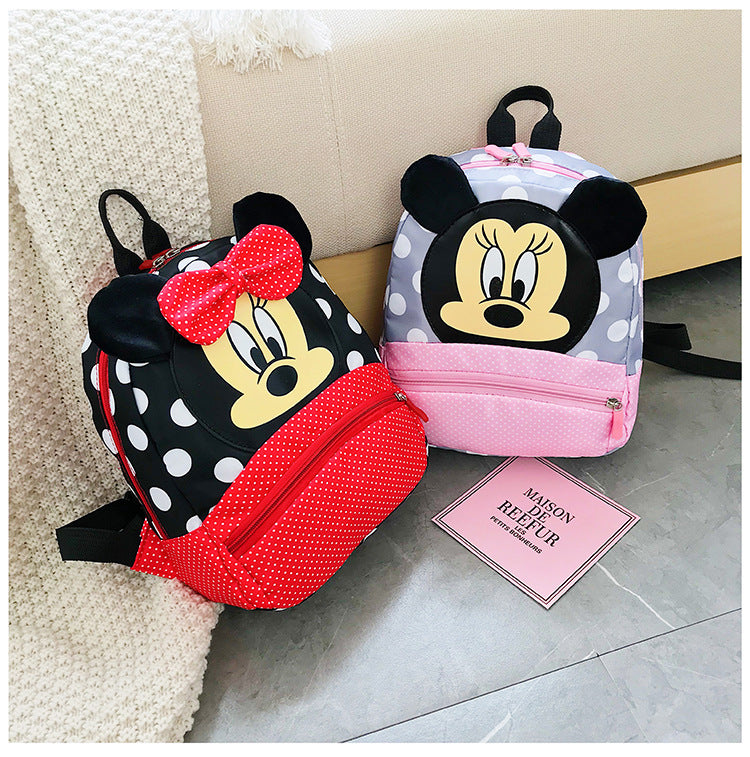 Disney Cartoon Backpack For Baby Boys Girls Minnie Mickey Mouse Children Lovely Schoolbag Kindergarten Schoolbag Kids Gift