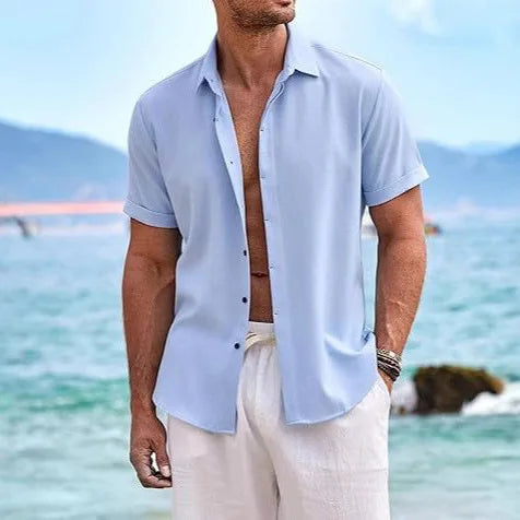Summer Clothes Summer Top Cotton Shirt Shirts Men's Clothing Mens Men T Shirts Men's Fashion Man Summer Short Sleeve Tee