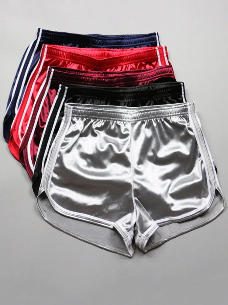 New 2025 Women Shorts Summer Silk Slim Beach Casual White Egde Shorts Hot