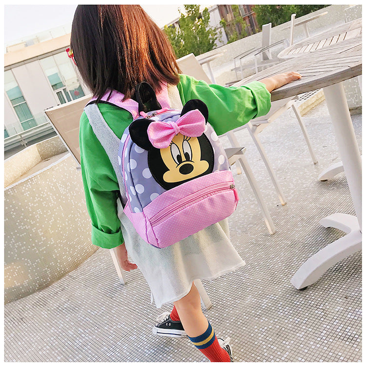 Disney Cartoon Backpack For Baby Boys Girls Minnie Mickey Mouse Children Lovely Schoolbag Kindergarten Schoolbag Kids Gift