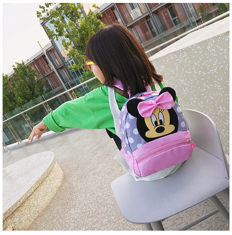 Disney Cartoon Backpack For Baby Boys Girls Minnie Mickey Mouse Children Lovely Schoolbag Kindergarten Schoolbag Kids Gift