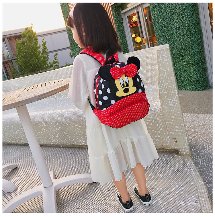 Disney Cartoon Backpack For Baby Boys Girls Minnie Mickey Mouse Children Lovely Schoolbag Kindergarten Schoolbag Kids Gift