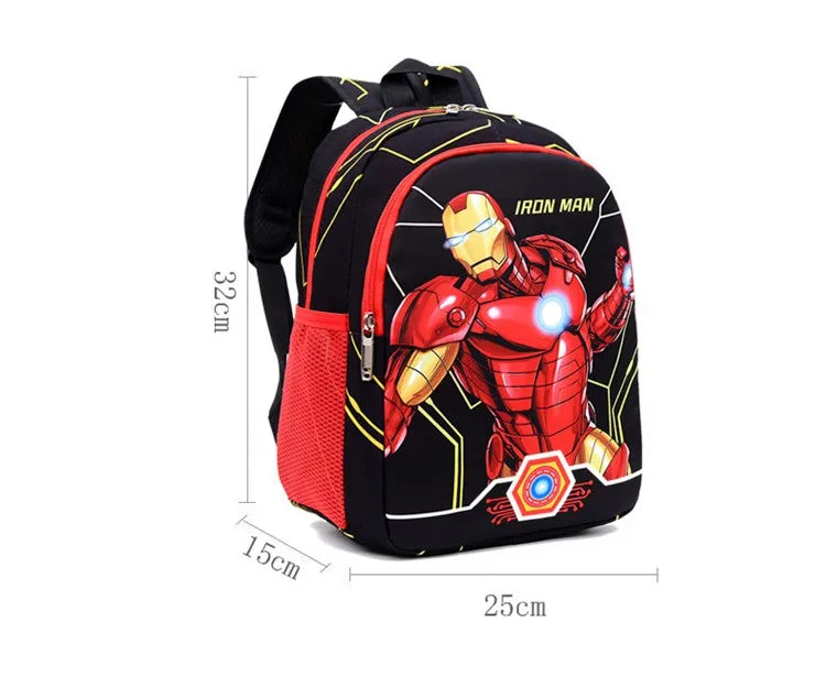 Disney Marvel Bags Spider Man Iron Man Backpack Children Cartoon Captain America Kindergarten School Bag For Boys Schoolbag Gift